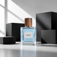 Flacon de parfum carré de luxe avec vaporisateur fin, flacon de parfum vide rechargeable, logo imprimé sur écran, couleur personnalisée, flacon de parfum