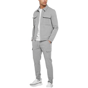 Ensemble de jogging décontracté avec logo personnalisé Ensemble deux pièces Survêtement coupe-vent en nylon et coton 2026 - Product Image 1