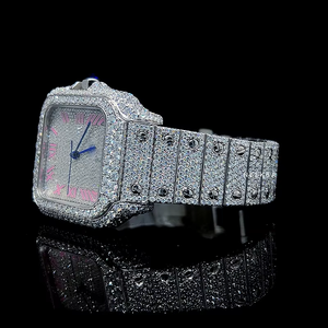 Reloj Cronógrafo Hip Hop para Hombre con Incrustaciones de Diamantes Moissanite, con Acero Inoxidable y Claridad VVS - Product Image 3