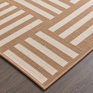 Alfombra de Yute Natural Tejida a Mano Personalizable, Rectangular, con Diseño Geométrico a Rayas, para Sala de Estar y Dormitorio, Venta al Por Mayor - Product Image 4