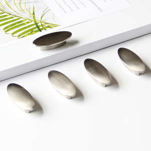 Poignée de meuble ovale moderne en alliage de zinc, poignée de tiroir minimaliste à profil bas pour cuisine, chambre, salle à manger, salle de bain, quincaillerie de mobilier - Product Image 5