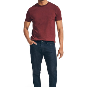 T-shirt Homme Oversize 100% Coton Personnalisé Streetwear Nouveau Motif Uni Col Manches Courtes Vente en Gros - Product Image 2