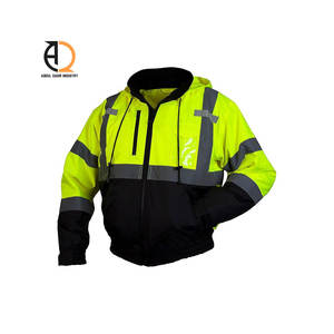 Men's High Visibility Waterproof Safety Hoodie <b>Reflective</b> Mining Jackets with Customizable Logo Hi Vis Hoodie - Product Image 6