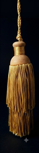 Tassel Fringe Decorative Keychain Gold Tone Leather Bag Accessory 100% Rayon Material - Product Image 4