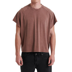 Camiseta Casual Blanca y Negra para Hombre 2026 de Venta Caliente, Ajuste Holgado y Corto, con Logotipo Personalizado Estampado y Bordado, Camisetas Oversize con Logotipo - Product Image 1