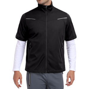 Chaqueta Deportiva de Béisbol con Cierre Frontal Ajustable y Manga Corta, Suave y Cómoda, de Secado Rápido, Tejido Elástico, para Hombre - Product Image 3