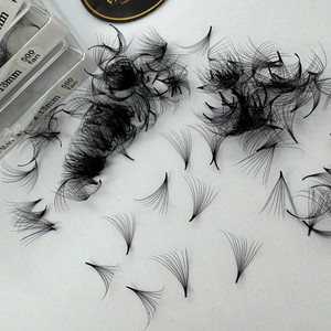 10D 0.05mm D Premade Fans Eyelash Extensions Soft <b>Volume</b> Natural Long Synthetic Hair CC/DD/M/L Curl Dark Thin Pointy - Product Image 2
