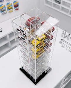 Custom Modern Clear Acrylic Large Car <b>Display</b> <b>for</b> with 10 Shelves <b>for</b> Collectible Cars - Product Image 6