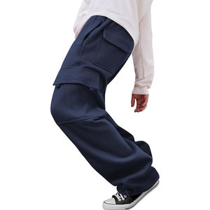 Pantalones Deportivos Holgados de Felpa Gruesa para Hombre, Estilo Cargo, de Pierna Ancha, con Bolsillos - Product Image 5