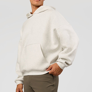 Sudadera con Capucha Extra Grande para Hombre, de Forro Polar, Color Sólido, Corte Regular Informal, con Bolsillos, para Otoño - Product Image 1
