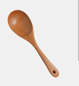 Cuillère en bois naturel de qualité alimentaire pour la cuisson et le service, non toxique, inodore et idéale pour les cuisines modernes - Product Image 2