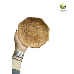 Plato para Servir en Forma de Pera Hecho a Mano con Madera de Coco, Diseño Minimalista Ecológico, Platos de Color Sólido - Product Image 4