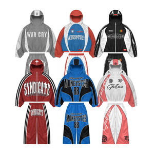 Conjunto Deportivo Cortavientos de Diseño Múltiple |   Pantalones cortos con capucha War Cry Galleria. Fabricante de Marca Privada OEM - Product Image 1