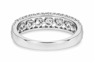 Anillo de Diamantes Cultivados en Laboratorio para Mujer, Anillo Ancho de Varias Hileras, Clásico, Regalo de Compromiso, Aniversario, Boda, Oro de 10K, 14K, 18K, Plata 925, 935 - Product Image 4