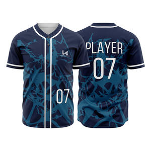 Custom Men's Baseball Softball Jerseys Team Name Number Printed Quick Dry Breathable Anti Bacterial Eco Friendly Short Sleeves - Product Image 4