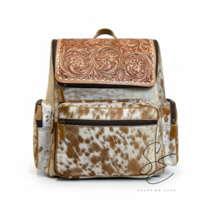 Large Diaper Leather <b>Bag</b> <b>Tooled</b> Leather Hair On Hide Jumbo <b>Backpack</b> Western Cowhide <b>Backpack</b> <b>Bag</b> Vintage Travel <b>Bag</b> Moms <b>Bag</b> - Product Image 1