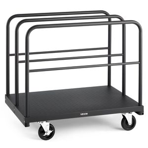 Carro de plataforma 2 en 1 de acero para paneles y paneles de yeso, con ruedas giratorias de 5 pulgadas, capacidad de carga de 1800 lb, plataforma de 36 x 24 pulgadas para mudanzas - Product Image 1