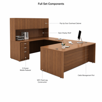 Table de direction de bureau MFC de taille standard, style élégant et simplicité, bureau de direction