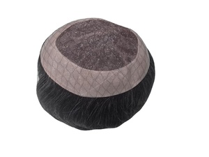 Toupet en cheveux humains à base mono, perruque à base mono, prothèse capillaire en cheveux humains, taz hair bd - Product Image 2