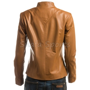 Chaqueta Corta de Cuero de Lujo para Mujer, Chaqueta de Diseñador, Estilo Elegante, Prenda de Invierno a la Moda para Damas con Estilo - Product Image 4