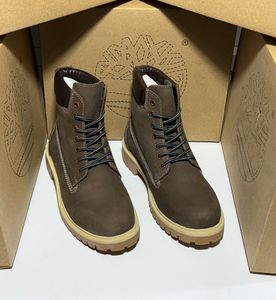 Bottes de désert occidentales pour hommes, bottes légères à la cheville, dessus en cuir véritable, imperméables, respirantes, antidérapantes, confortables, à lacets - Product Image 6