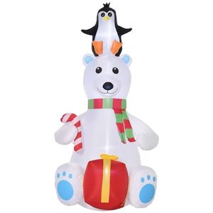 Pupazzo di Neve Gonfiabile Natalizio per Decorazioni Esterne Festive per Casa o Giardino - Product Image 4