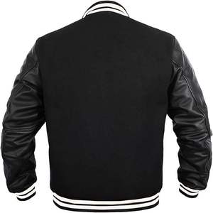 Wholesale 2024 Unisex Stand Collar <b>Baseball</b> <b>Jacket</b> Custom Fashionable Casual Plain Cotton High Street Style <b>for</b> <b>Men</b> - Product Image 2