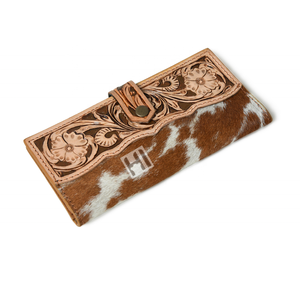 Trending Western Fashion Women's Genuine Cowhide Leather Flap Open Magnet <b>Wallet</b> Customizable Logo Trifold <b>RFID</b> <b>Card</b> Holders - Product Image 3