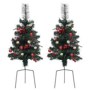 2 pz 29.9 \ "Pre-illuminato in PVC artificiale percorso albero di natale - Product Image 2