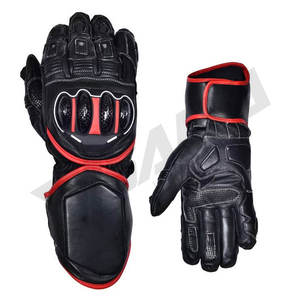 Gants de moto en cuir pleine main de qualité supérieure avec protection du poignet, logo personnalisé, gants de conduite professionnels, imperméables pour sports de plein air - Product Image 5