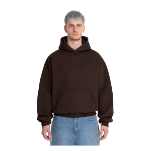 <b>Men's</b> Oversized Hoodie Solid Color Cotton Fleece Casual <b>Pullover</b> Autumn Style Pocket Design - Product Image 1