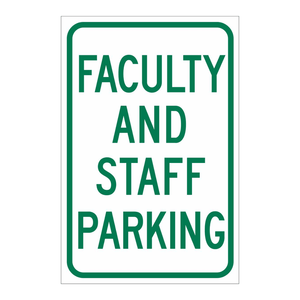 Señalización de Estacionamiento de Alta Visibilidad Brady para Interiores/Exteriores para Personal Académico y Administrativo, para Uso Institucional - Product Image 2