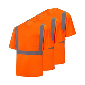 Camiseta de Seguridad de Alta Visibilidad para Hombre, Clase 2, Absorbente de Humedad, Reflectante, Diseñada para Carreteras Estadounidenses - Product Image 1