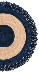Alfombra Redonda de Yute 100% Orgánico, Tejida a Mano, Antideslizante, Ecológica, de Color Sólido, Pelo Corto y Grosor Medio - Product Image 4