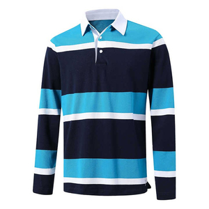 Chemises polo pour hommes, 2 boutons, coton, manches longues, piqué, col golf, chemises basiques respirantes, douces, classiques - Product Image 2