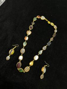 Conjunto de Collar con Cuentas de Moissanita Plateado en Plata con Diamantes Tishya, Estilo Vintage para Mujer, 15g - Product Image 2