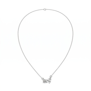 Collar Doble de Diamantes de Lujo, Colgante de Diamantes Naturales y Cultivados en Laboratorio, Joyería Romántica Premium para Compromiso, Regalo para Mujer - Product Image 5