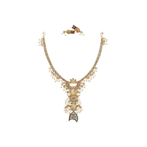 Elegant Pota Stone and <b>Pearl</b> <b>Necklace</b> <b>Set</b> 10575622PGR Fashionable Jewelry for Women - Product Image 2
