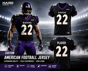 Maillot de football américain personnalisé brodé à manches courtes, séchage rapide, col en V, pour équipes adultes et clubs de lycée, fabricant OEM - Product Image 2