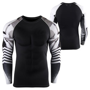 Nouvelle tenue de compression pour garçons, imprimée par sublimation, en polyester/nylon, à séchage rapide, pour la gym, le fitness, l'entraînement, vente en gros, OEM personnalisé - Product Image 2
