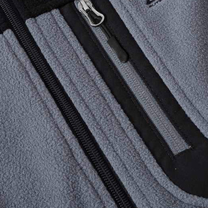 Veste polaire pour homme, dernière conception, fabriquée en usine, prix compétitif, logo imprimé sur le devant, coupe-vent, respirante, veste polaire de sport - Product Image 6
