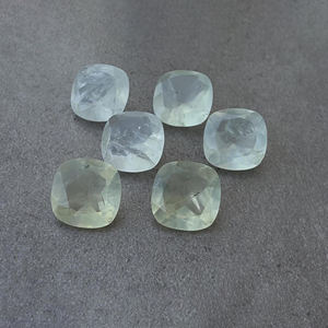 Piedra Preciosa de Prehnita Natural de Calidad AAA+, Corte Facetado, Calibrada, Forma Cuadrada Cojín, Venta al Por Mayor - Product Image 1