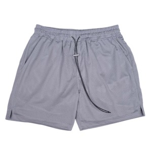 Shorts de sport gris pour homme en laine et 100 % coton, taille mi-haute élastique, coupe-vent, séchage rapide, respirant, écologique, style urbain - Product Image 1