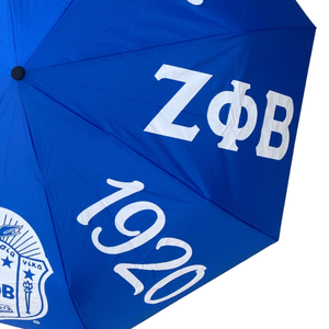Zeta Phi Beta <b>Umbrella</b> Auto Open Close ZPB Greek Sorority Rain <b>Umbrella</b> Windproof Compact Travel <b>Umbrella</b> Blue Stylish Gift - Product Image 2