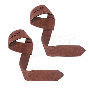 Customized Cowhide Leather Durable Non-Slip Lightweight Lifting <b>Strap</b> Weight Wrist Custom Logo - Product Image 6
