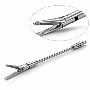 Pinzas rectas MIS DeBakey, diámetro del eje de 5 mm, mandíbulas redondas de 1 mm, mango de compresión, longitud de trabajo de 17 cm, longitud total de 30 cm – ZETOMEDPRO - Product Image 3