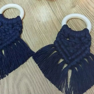 Anillos para servilletas, juego de anillos para servilletas de macramé, decoración para mesa de comedor - Product Image 1