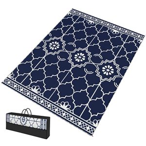 Tappeto da Esterno Reversibile 3,6x2,7m in Paglia PP con Luci LED, Borsa per il Trasporto e Picchetti da Terra - Product Image 1