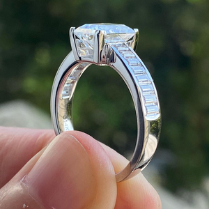 Bague de fiançailles Hip Hop en argent et moissanite de qualité supérieure, perle d'eau douce, VVS, luxe, pour célébration de mariage, demande en mariage, anniversaire - Product Image 3