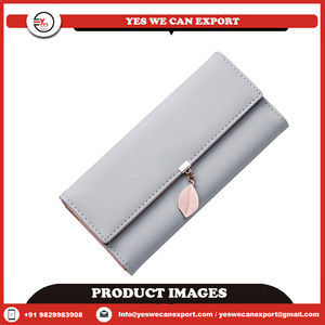Cartera de Mano Minimalista Gris 2026, 100% Cuero Genuino, con Borla de Hoja Rosa y Cierre de Solapa, para Uso Diario, para Mujer - Product Image 2